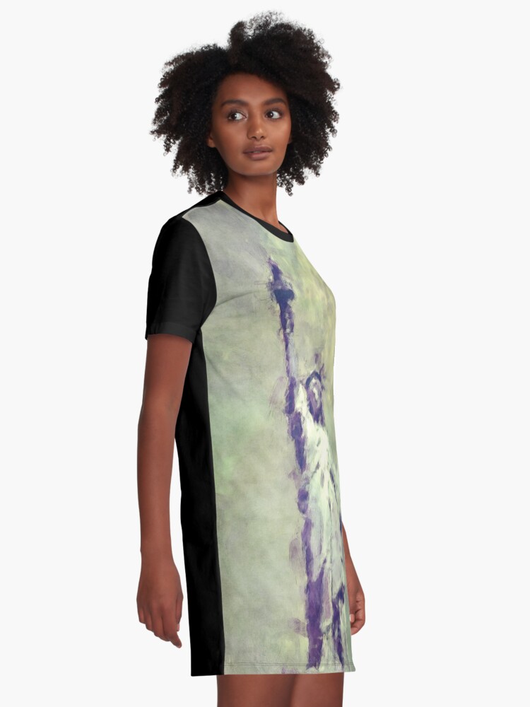 Alternate view of Textured Statue of Liberty Graphic T-Shirt Dress