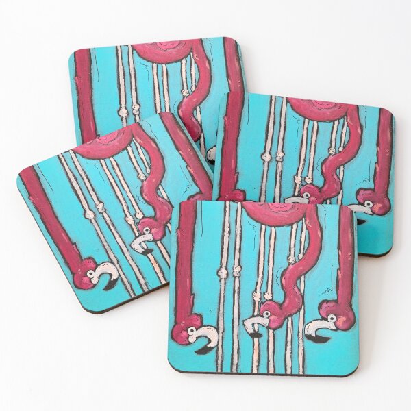 Item preview, The 3 Beauties- A Flamingo Painting designed and sold by ovashti.