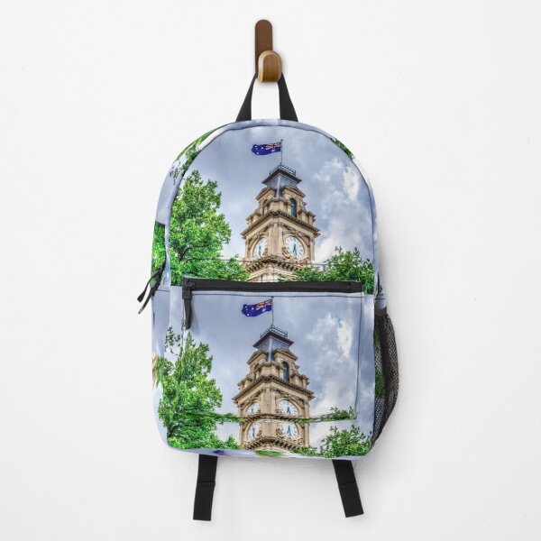 Item preview, The Clock Tower and Australian Flag at the Historic Town Hall - Bendigo, Victoria designed and sold by Steven Jodoin.