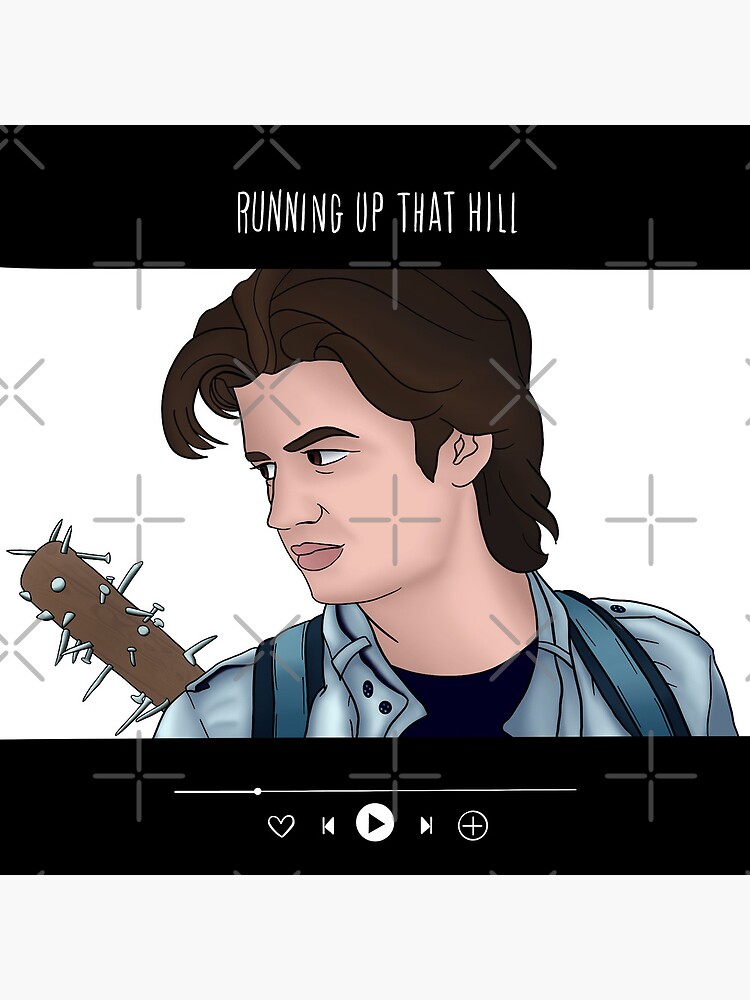  steve harrington stranger things running up that hill fanart art