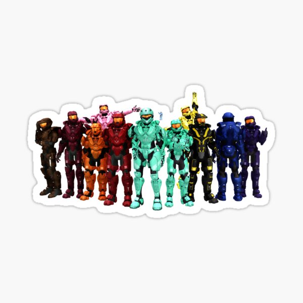 Red vs blue Sticker