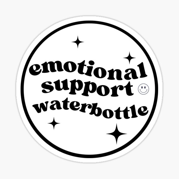 Artikel-Vorschau von Wasserflasche zur emotionalen Unterstützung - Monochrom, designt und verkauft von Thatgirlemu.
