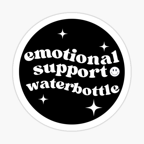 Item preview, Emotional Support Water Bottle- Monochrome designed and sold by Thatgirlemu.