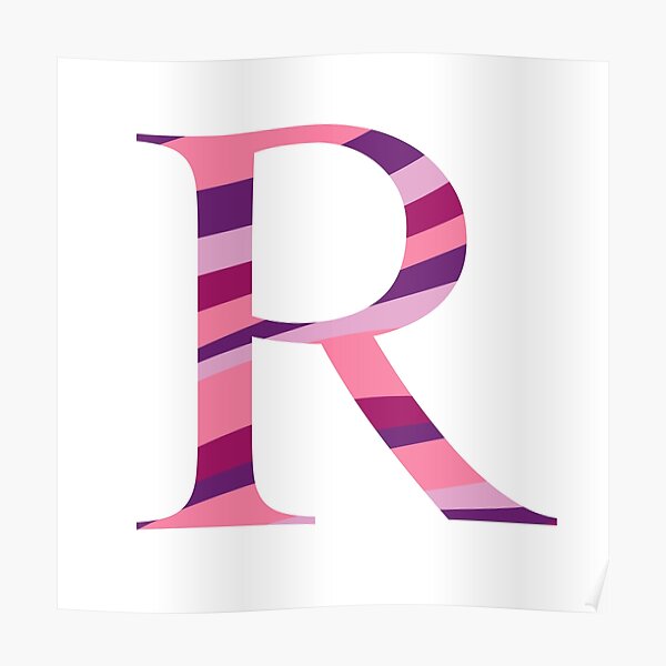 letter-r-with-pink-and-purple-name-with-letter-r-poster-for-sale-by