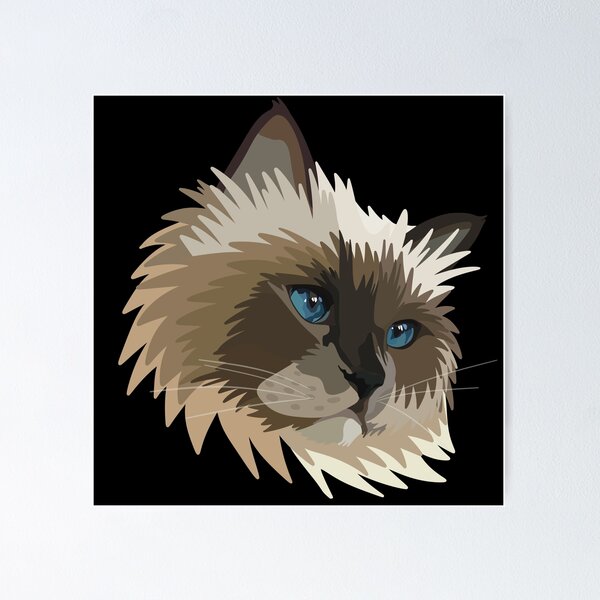 Item preview, Ragdoll Cat - Digital Art designed and sold by TLGdrawings.