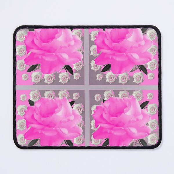 Item preview, PINK GARDEN ROSE PATTERENS GREY ART designed and sold by sharlesart.