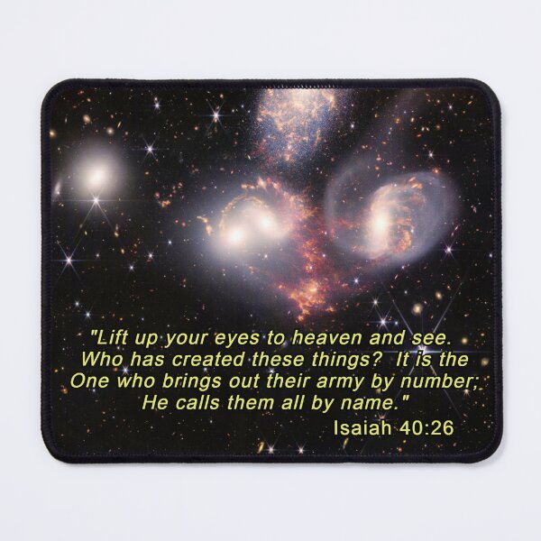Item preview, JWST - Stephan's Quintet - Bible Verse - Isaiah 40:26 designed and sold by DEL-Productions.