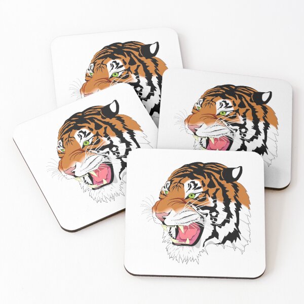 Item preview, Stunning Side Profile Roaring Tiger Artwork designed and sold by CreativeCranium.