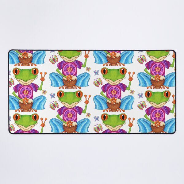 Item preview, Peace Frog - Colorful Hippie Frog Art by Thaneeya McArdle designed and sold by Thaneeya McArdle.