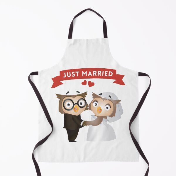 Item preview, Just Married Owl Wedding Couple designed and sold by BuxomBabe21.