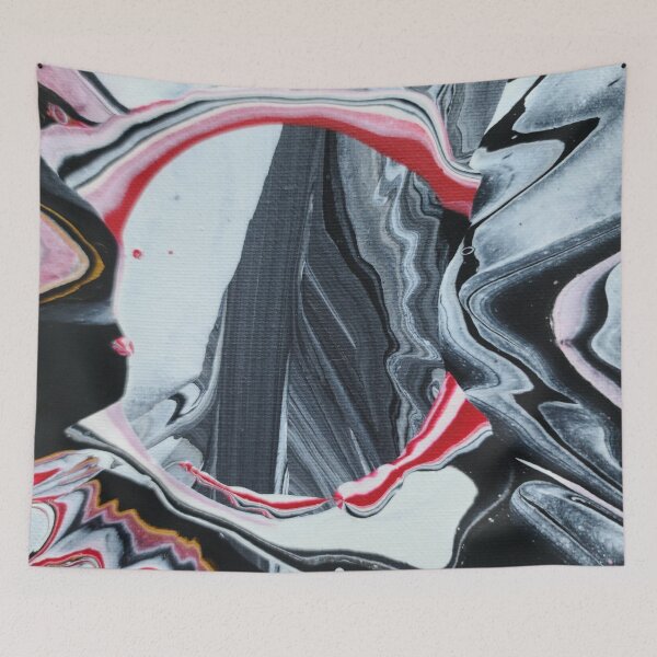 Item preview, Black What Red and Gold Acrylic Spin Art designed and sold by LittleBuddhaArt.