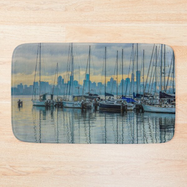 Item preview, Sail Masts and the Melbourne Skyline - Williamstown, Victoria designed and sold by Steven Jodoin.