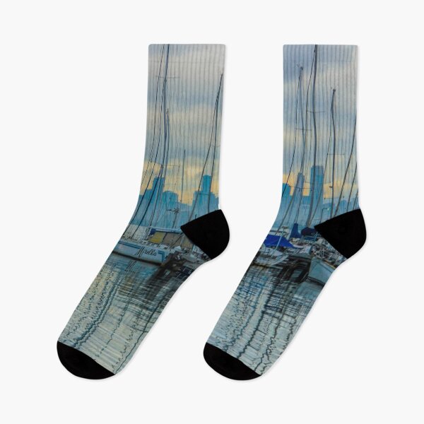 Item preview, Sail Masts and the Melbourne Skyline - Williamstown, Victoria designed and sold by Steven Jodoin.