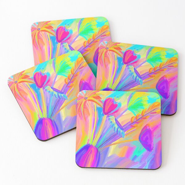 Item preview, Neon Rainbow Flowers designed and sold by kylepeterart.