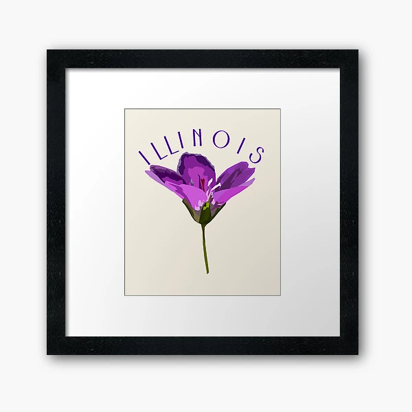 Mini Print, Violets Illinois State Flower, Abstract Watercolor