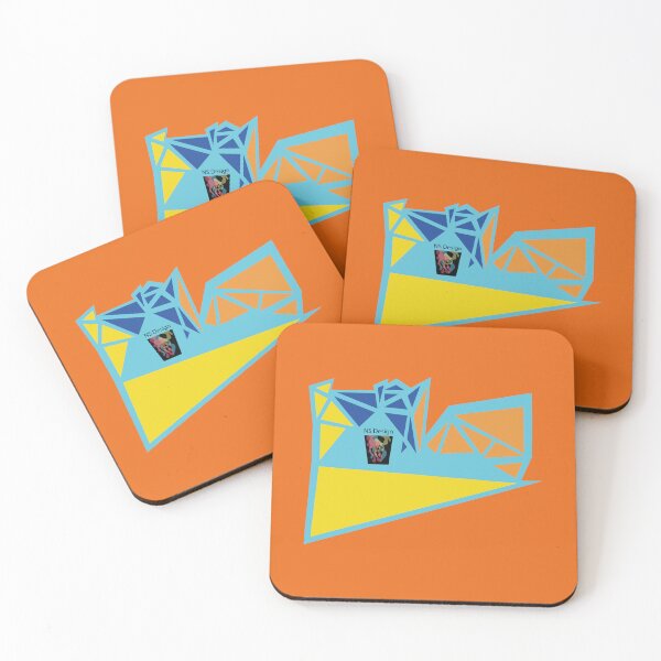 Item preview, Abstract pattern of triangles (compact design) - Summer color tints with a Light Blue background and outline designed and sold by NS-Design-Shop.