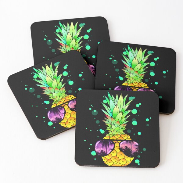 Item preview, Pineapple with cool sunglasses and splashes of paint designed and sold by Ascooepics.