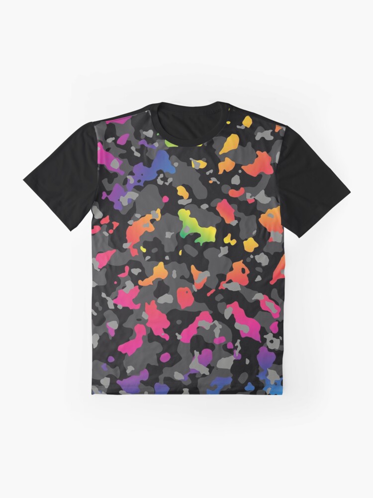 Colorful Camo T-shirt Red Orange Yellow Camo Men's Orange Camo T