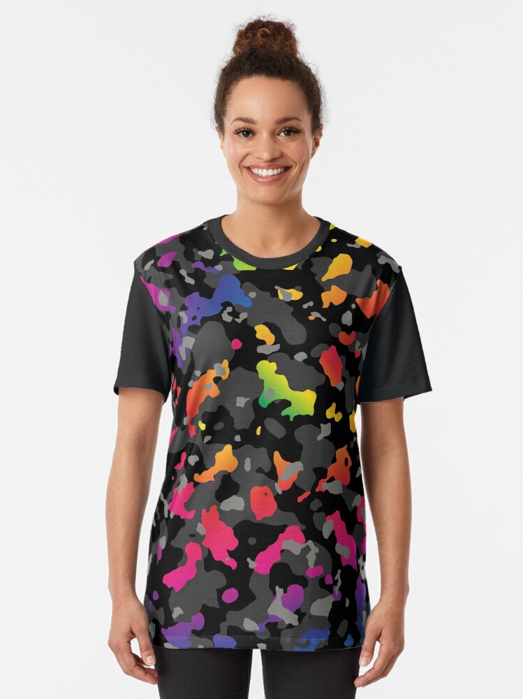 Rainbow Camo Multicolour Spectrum Print Red Yellow Orange