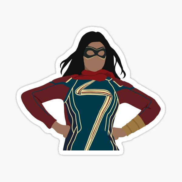 Ms Marvel Sticker for Sale by GlitchyShaan