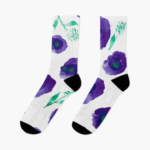Aperçu de l'œuvre Fleurs aquarelles violettes modernes créée et vendue par JuniperWD.
