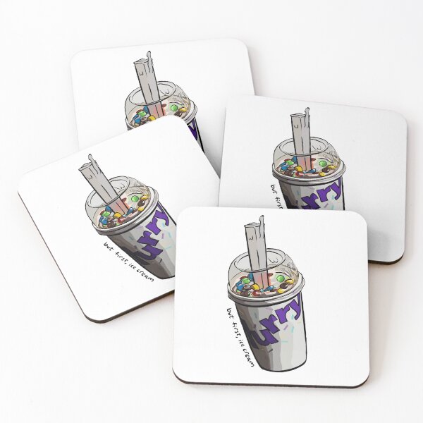 Item preview, But First M&M McFlurry Ice Cream Illustration designed and sold by danielleartsy.
