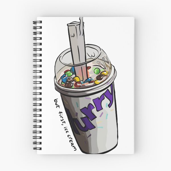 Item preview, But First M&M McFlurry Ice Cream Illustration designed and sold by danielleartsy.