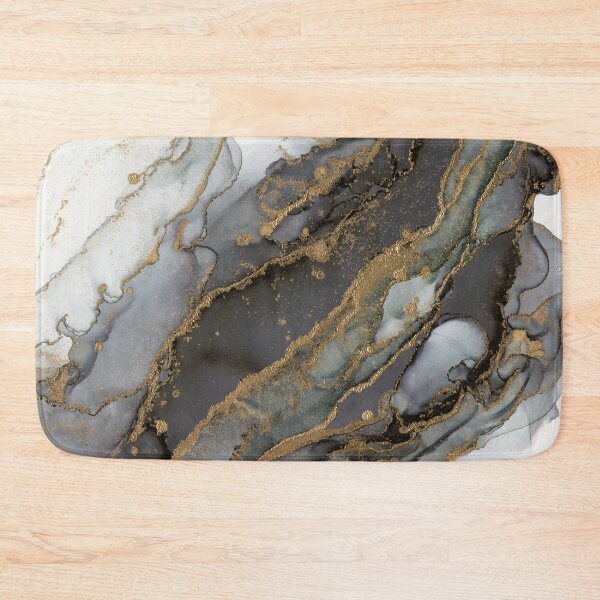 Item preview, Moody Marble Ink Gold Black designed and sold by Olga Shvartsur.