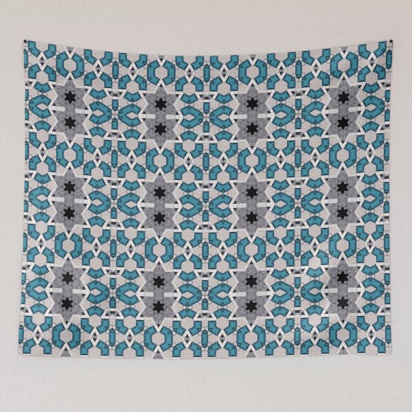 Item preview, Turquoise Tiles Mosaic Pattern by Jenny Meehan  designed and sold by Jenny Meehan Art Prints and Patterns  .