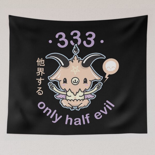 Item preview, Pastel Goth 333 Only Half Evil Kawaii Baphomet Gift designed and sold by cheerymid-cours.