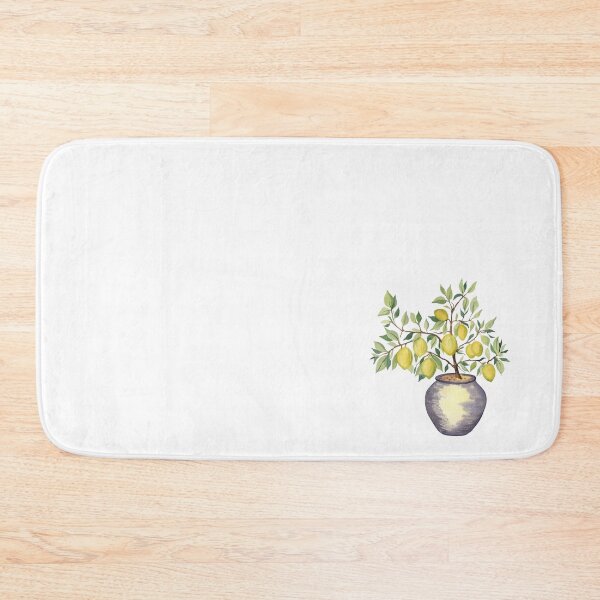 Item preview, Lemon Tree in a Pot Watercolor Drawing designed and sold by Flowersforbear.