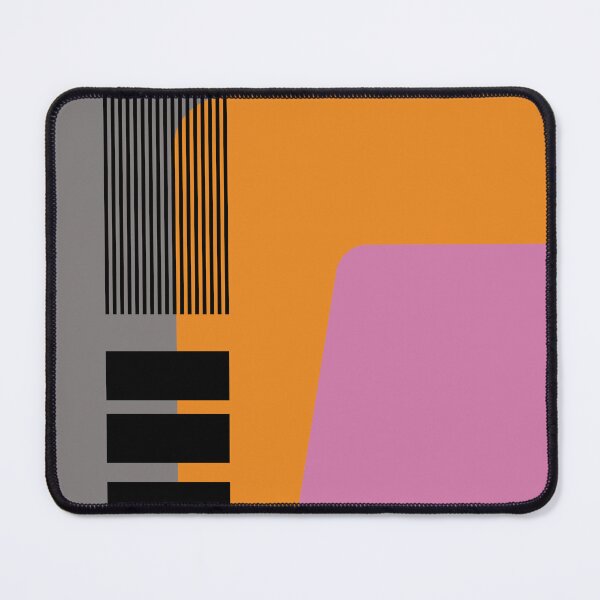 Item preview, Mid-Century Modern Composition With Stripes No.1 Orange, Pink, Gray, Black designed and sold by QuestingPixel.