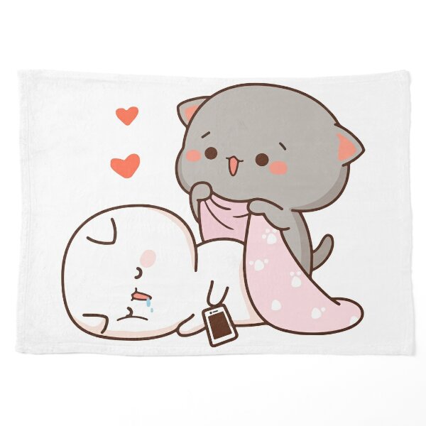CUTE CAT HUG, peach cat Love Pet Blanket