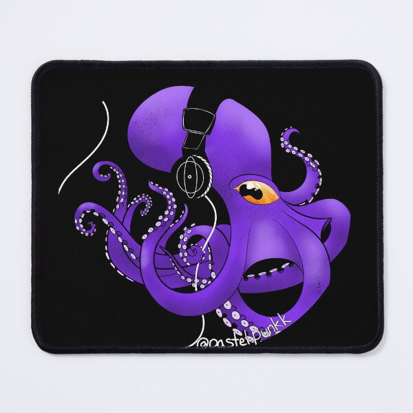 Item preview, Purple Octopus with Headphones  designed and sold by Krystal  Thomas.