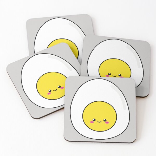 Item preview, Funny adorable hard boiled egg cute breakfast food kawaii egg cartoon designed and sold by Novel-ty.