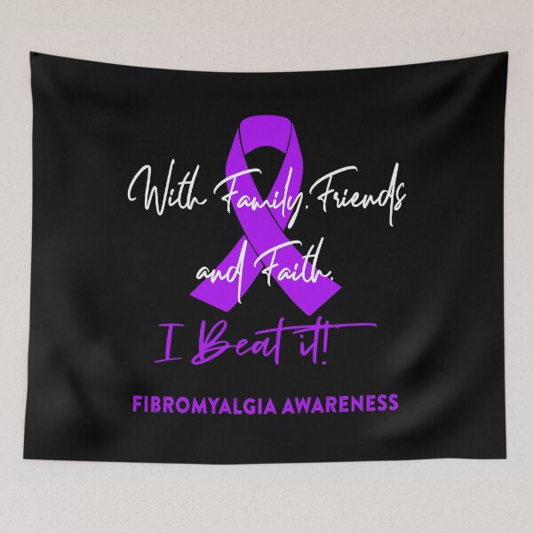 Item preview, Fibromyalgia Warrior - With Family, Friends, and Faith - I BEAT IT! designed and sold by Robbsyn.