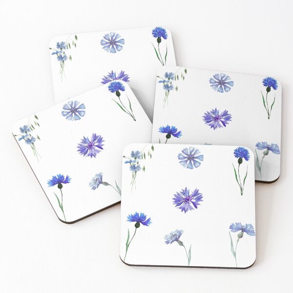 Item preview, Watercolor Blue Cornflowers designed and sold by silviaol.