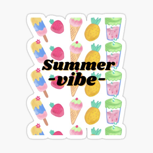 Summer Vibe Sticker Sticker For Sale By Vanicaa Redbubble