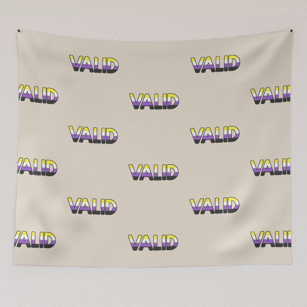Item preview, VALID enby: non-binary people are valid pride flag designed and sold by incurablehippie.