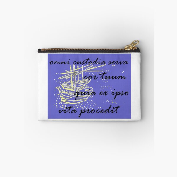 Item preview, Proverbs 4:23 in Latin, Yellow Boats, Blue-Violet Background designed and sold by BReinbold.