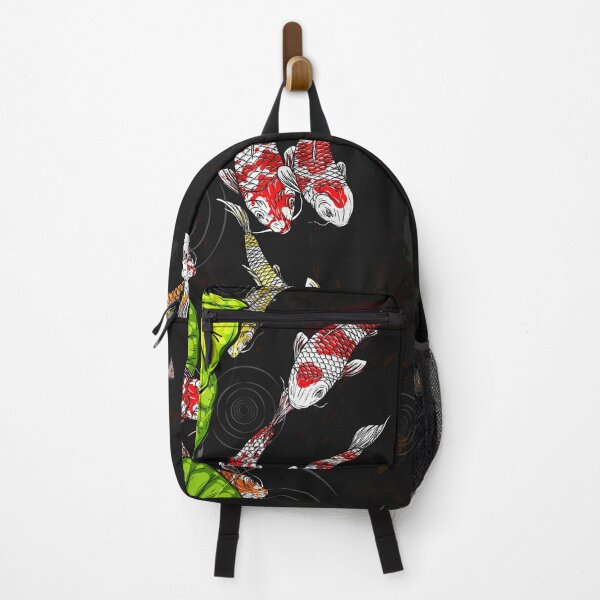 Item preview, Hand drawn Japanese koi fish whirlpool with lotus flowers designed and sold by JoyOfHopeStore.