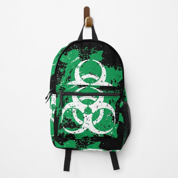 Item preview, White Biohazard Symbol with Green Splatter Effect designed and sold by iscaStudioArt.