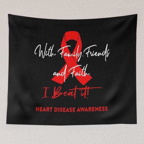 Item preview, Heart Disease Warrior - With Family, Friends, and Faith - I BEAT IT! designed and sold by Robbsyn.