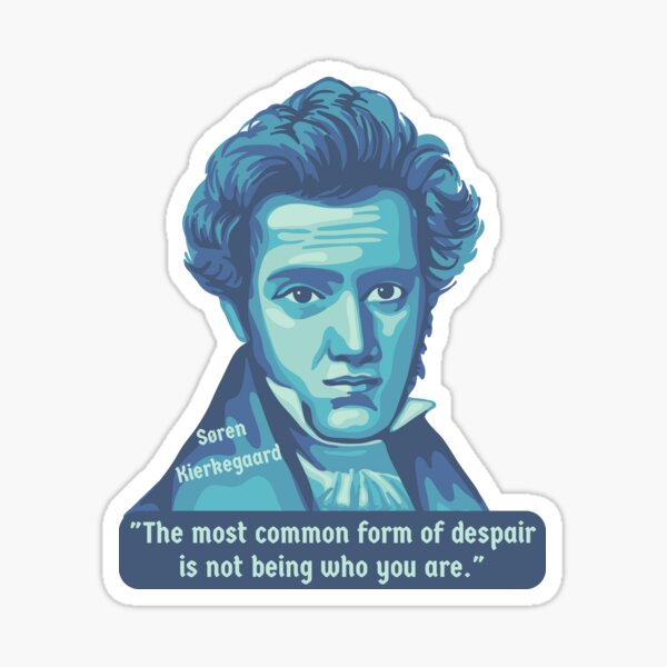 Item preview, Søren Kierkegaard Portrait and Quote designed and sold by Unhinged Heather.