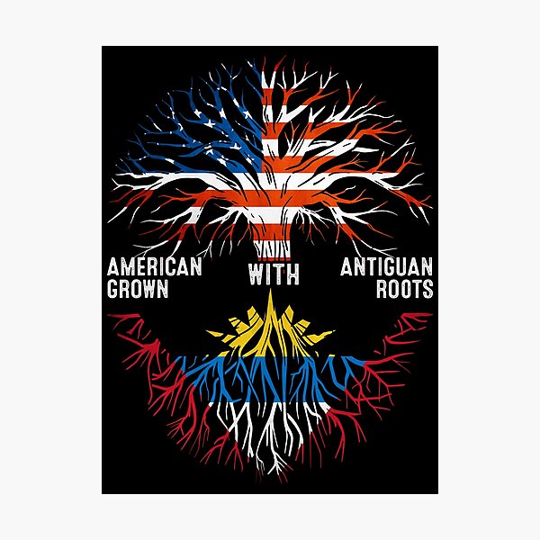 Item preview, American Grown With Antiguan Roots Antigua Flag designed and sold by MoHaCo.