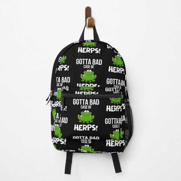 Item preview, Gotta Bad Case of Herps! - Fun Frog, Amphibian and Reptile Pun Design designed and sold by hintprint.
