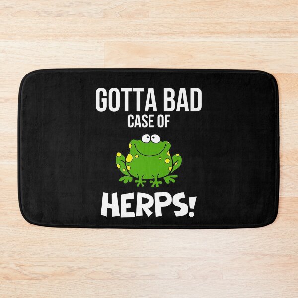 Item preview, Gotta Bad Case of Herps! - Fun Frog, Amphibian and Reptile Pun Design designed and sold by hintprint.