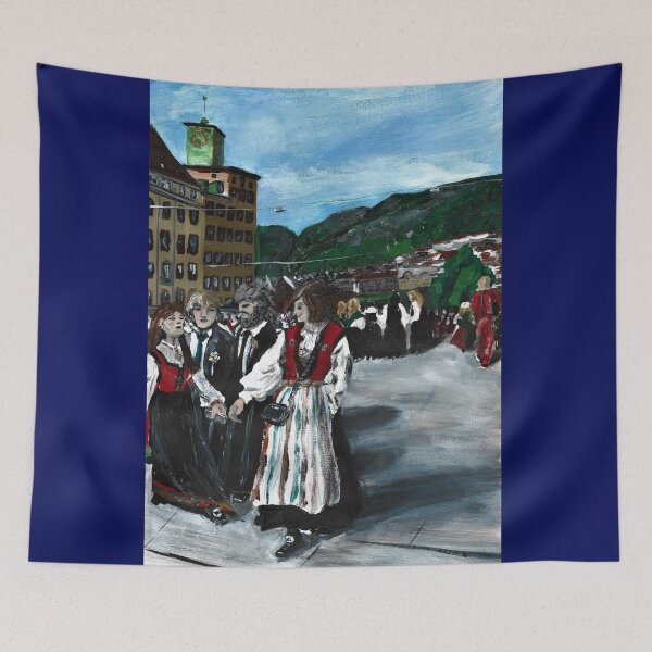 Aperçu de l'œuvre Torgallmenningen 17 mai créée et vendue par Rina Arling.