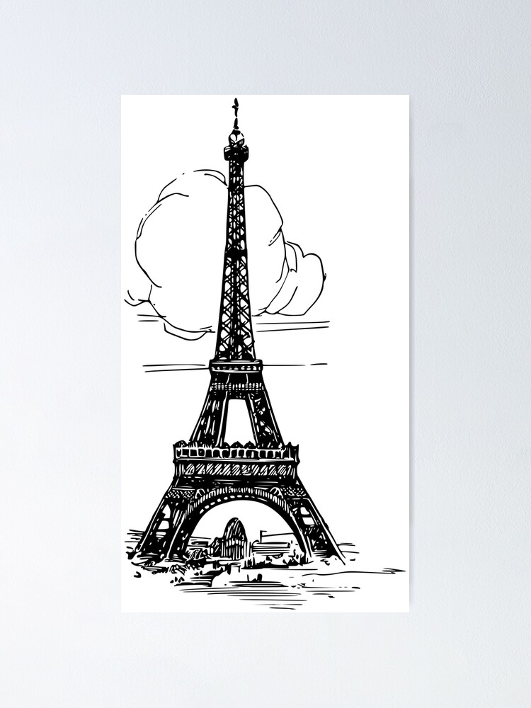 Poster for Sale avec l uvre Paris Tour Eiffel Dessin de l