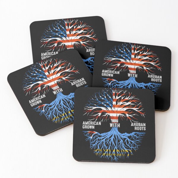 Item preview, American Grown With Aruban Roots Aruba Flag designed and sold by MoHaCo.